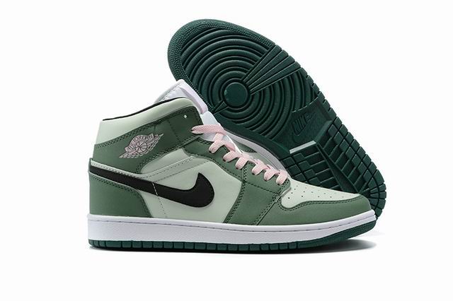 Air Jordan 1 Mid SE Women's Basketball Shoes Dutch Green-09 - Click Image to Close